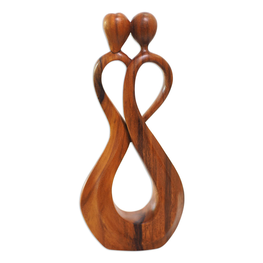 Hand Made Suar Wood Statuette from Bali - Caring Partners