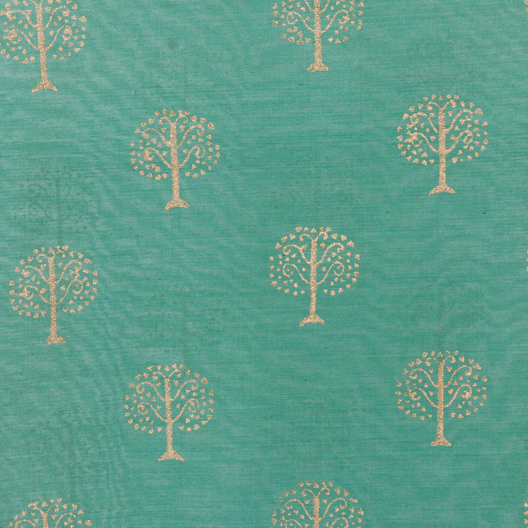 Block-Printed Cotton and Silk Shawl - Kingdom Come