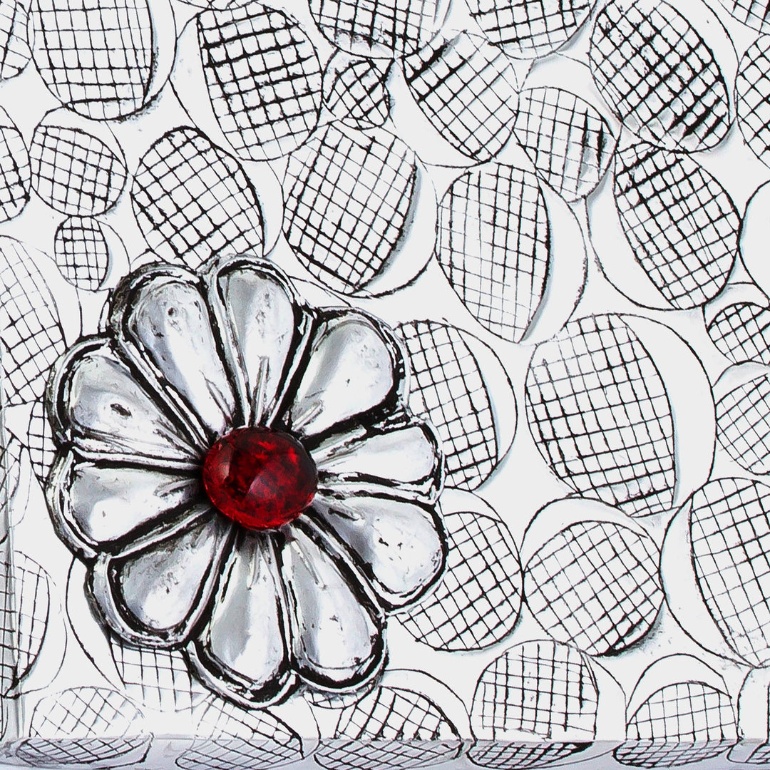 3 Gift Style Lidded Decorative Boxes of Aluminum Repousse - Joyous Gifts