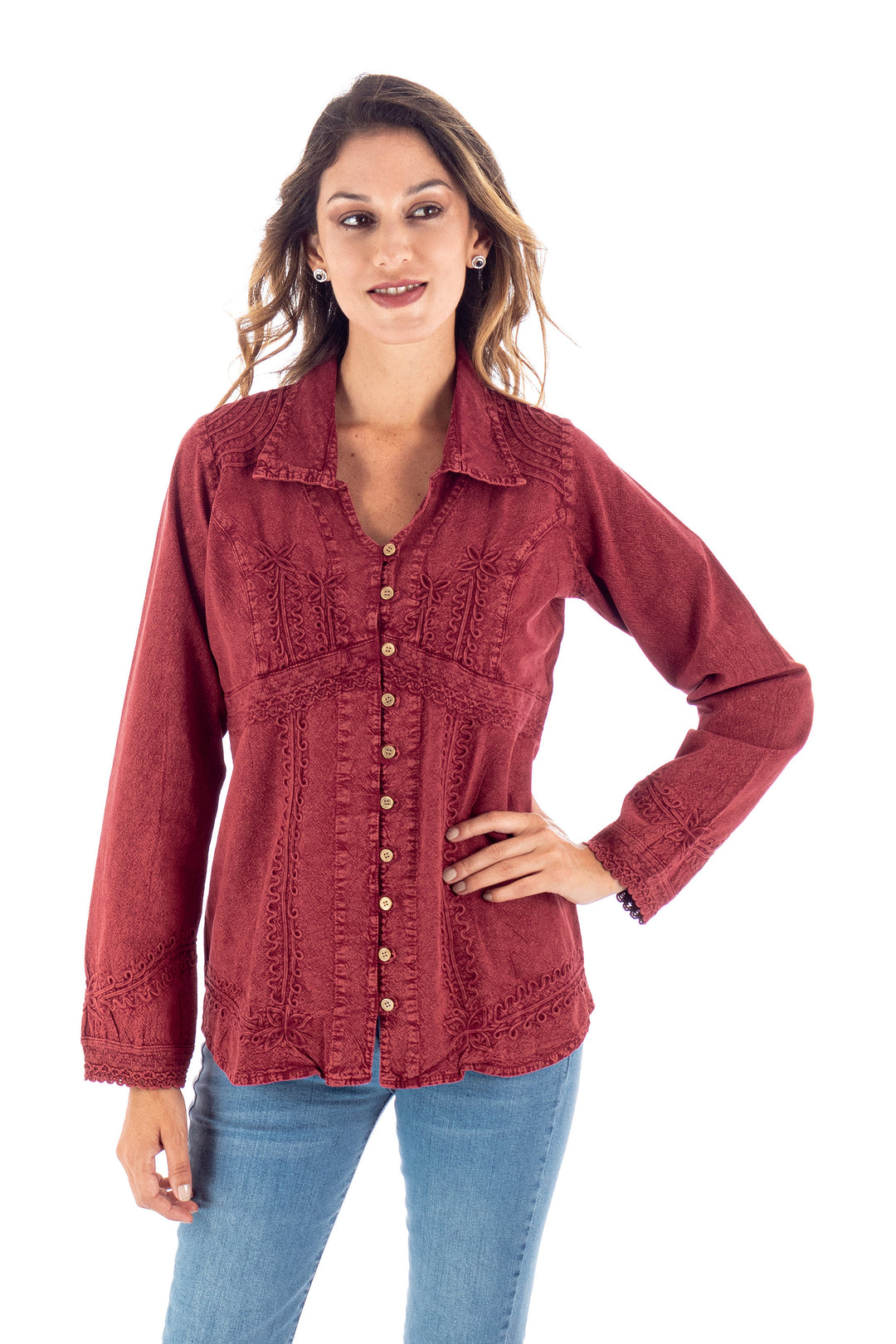 Lily of the Incas in Burgundy