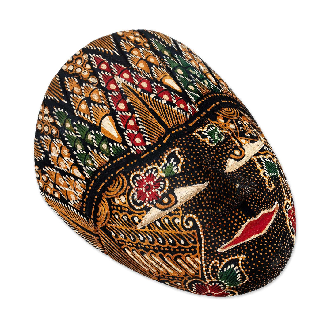 Hand Made Batik Wood Mask from Java - Panji Semirang