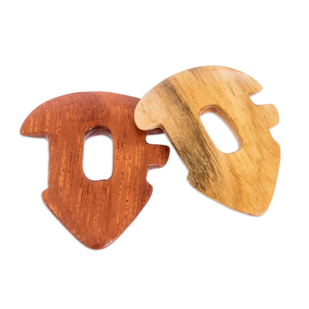 Reclaimed Estoraque and Cypress Wood Guitar Picks (Pair) - Eco Melody