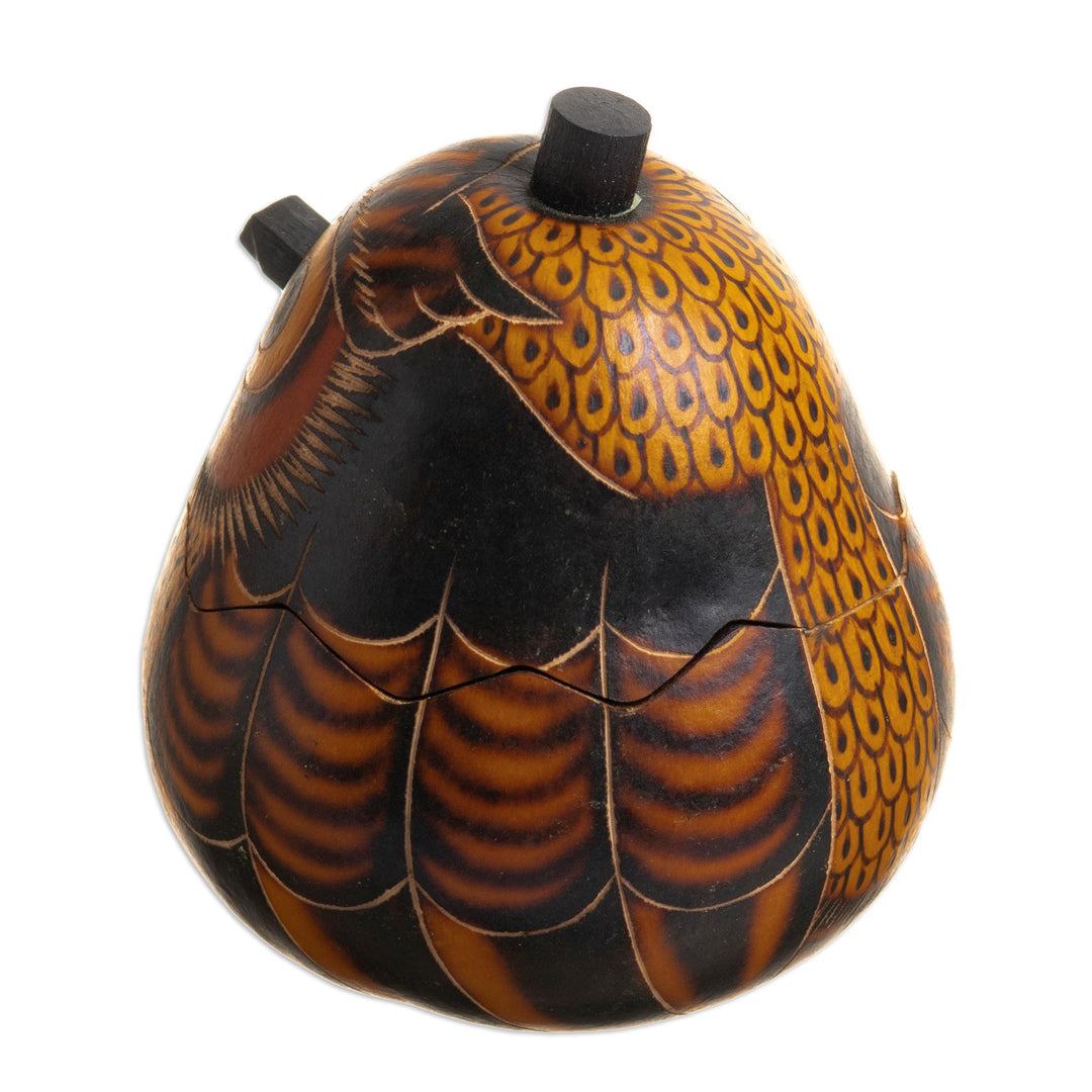 Mate Gourd Owl Decorative Container - Owl's Wisdom