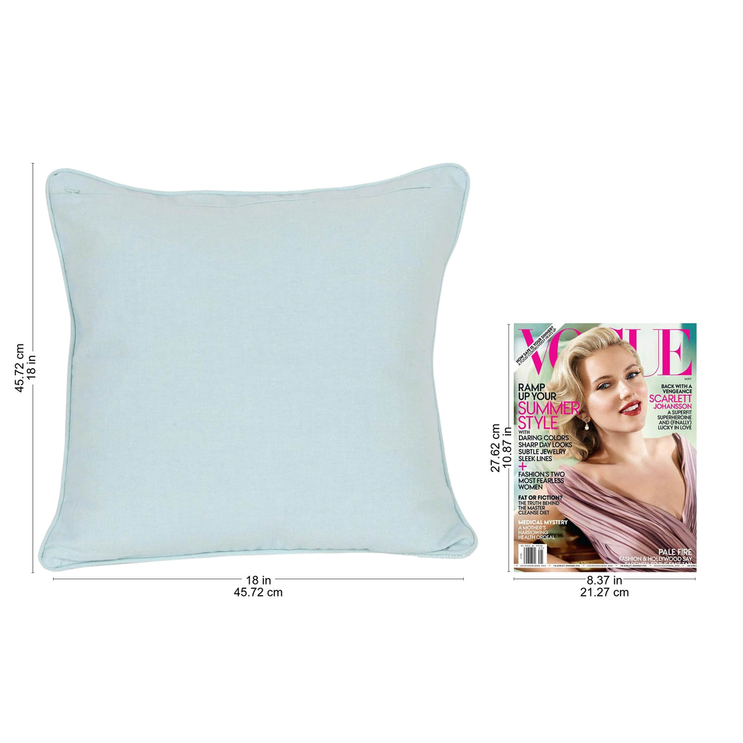 Square Mint Green Cushion Covers (Pair) - Mint Elegance