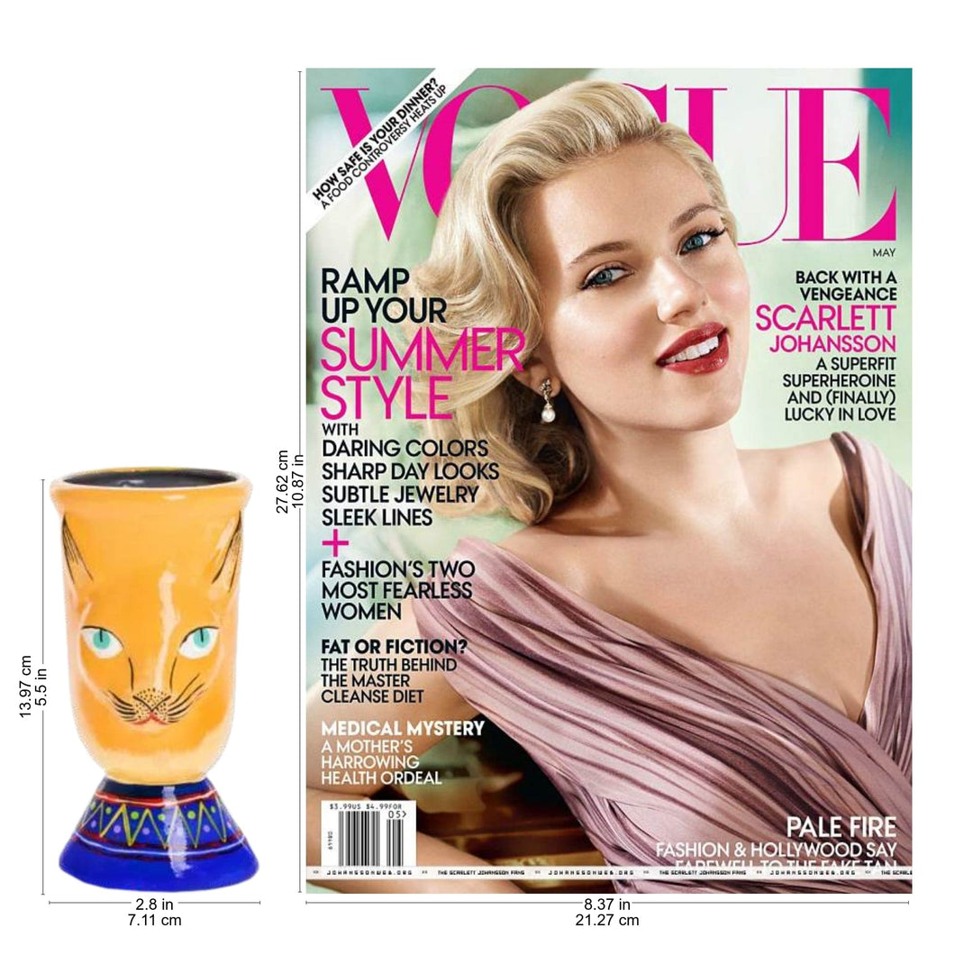 Handcrafted Yellow Ceramic Flower Pot - Top Cat in Yellow