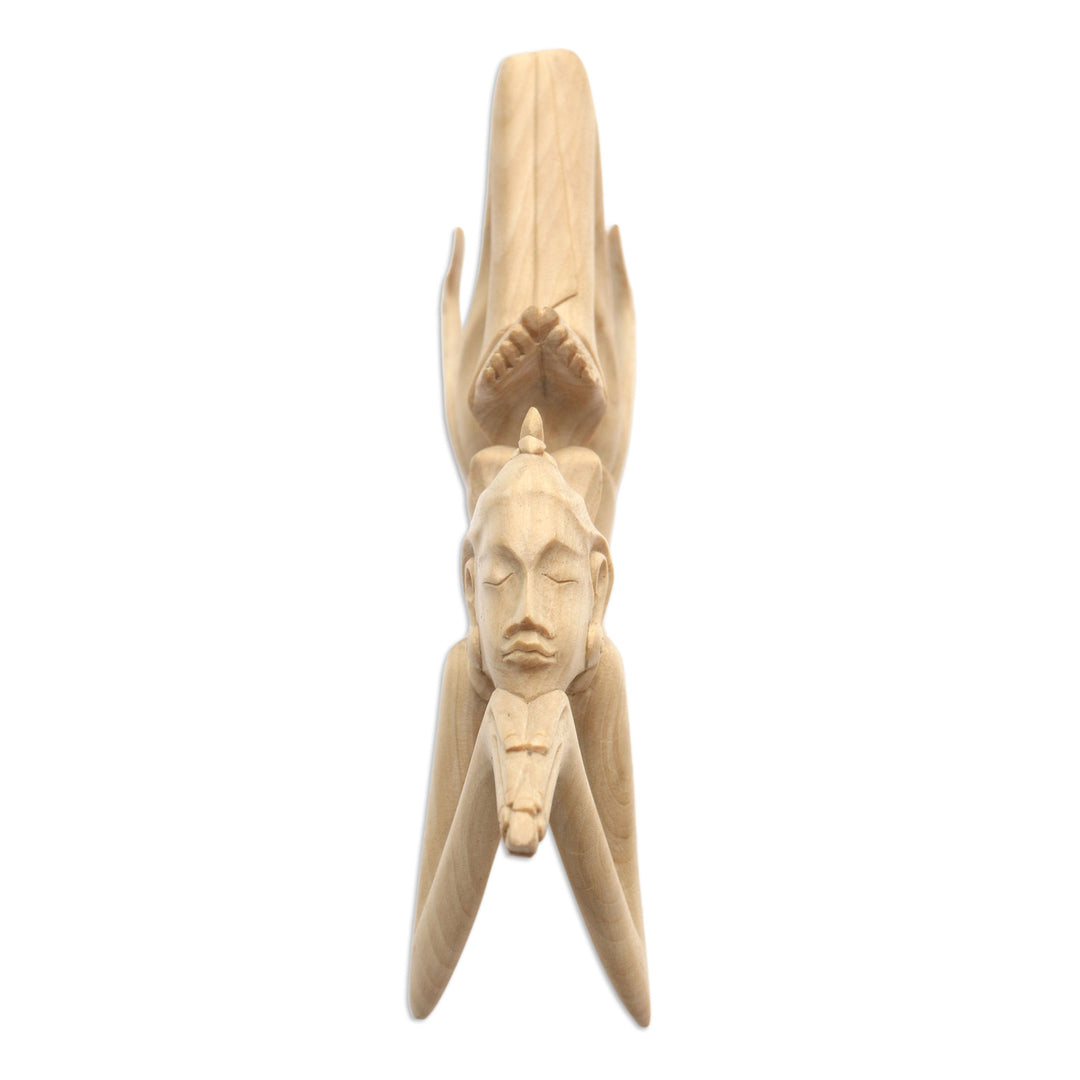 Handmade Wood Sculpture from Bali - Flexible Female