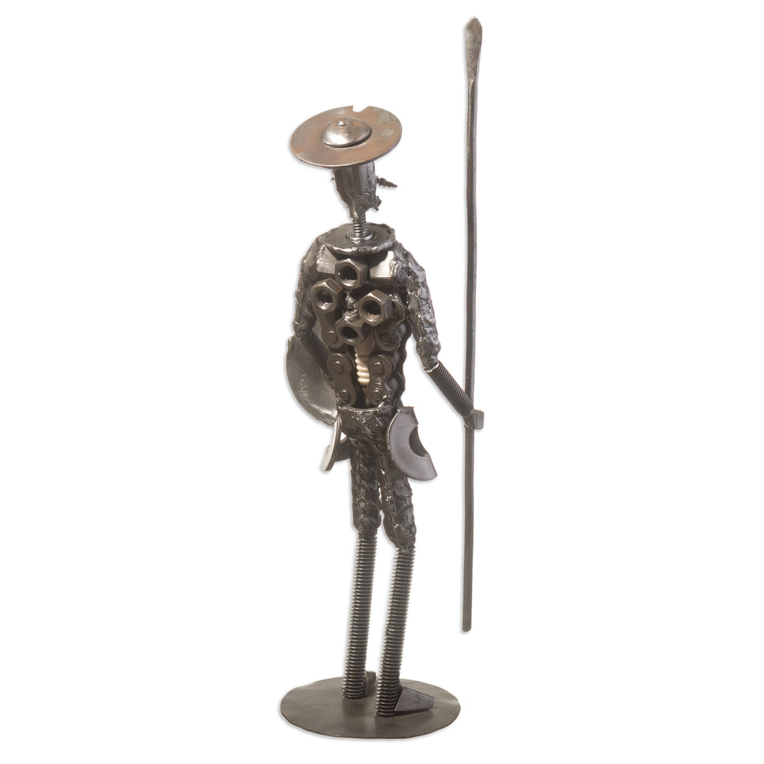 Inspirational Recycled Metal Don Quixote Sculpture from Peru - Quixote of La Mancha