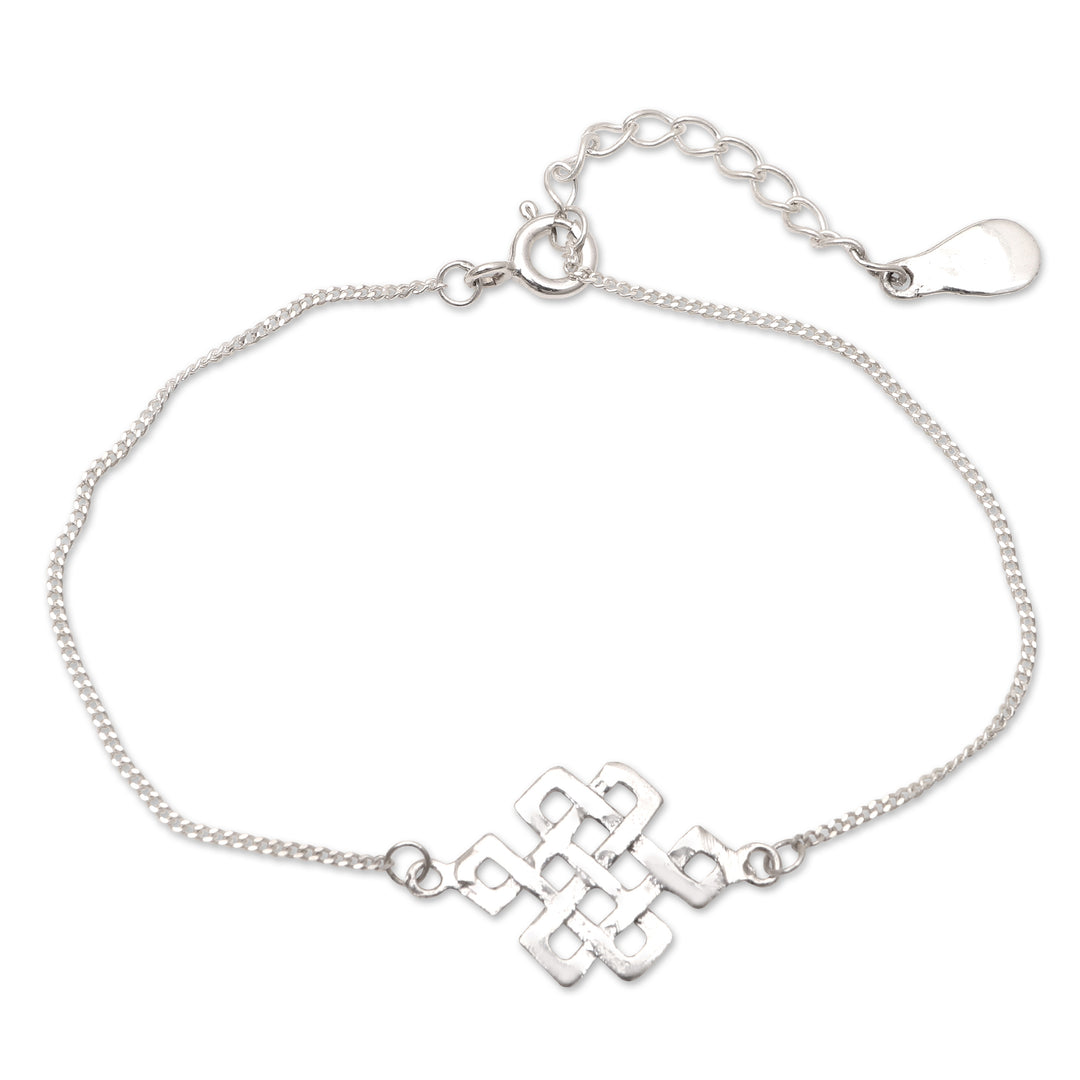 Artisan Crafted Sterling Pendant Bracelet - Celtic Inspiration