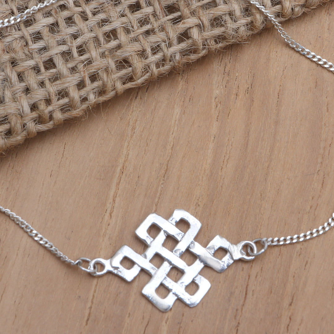 Artisan Crafted Sterling Pendant Bracelet - Celtic Inspiration