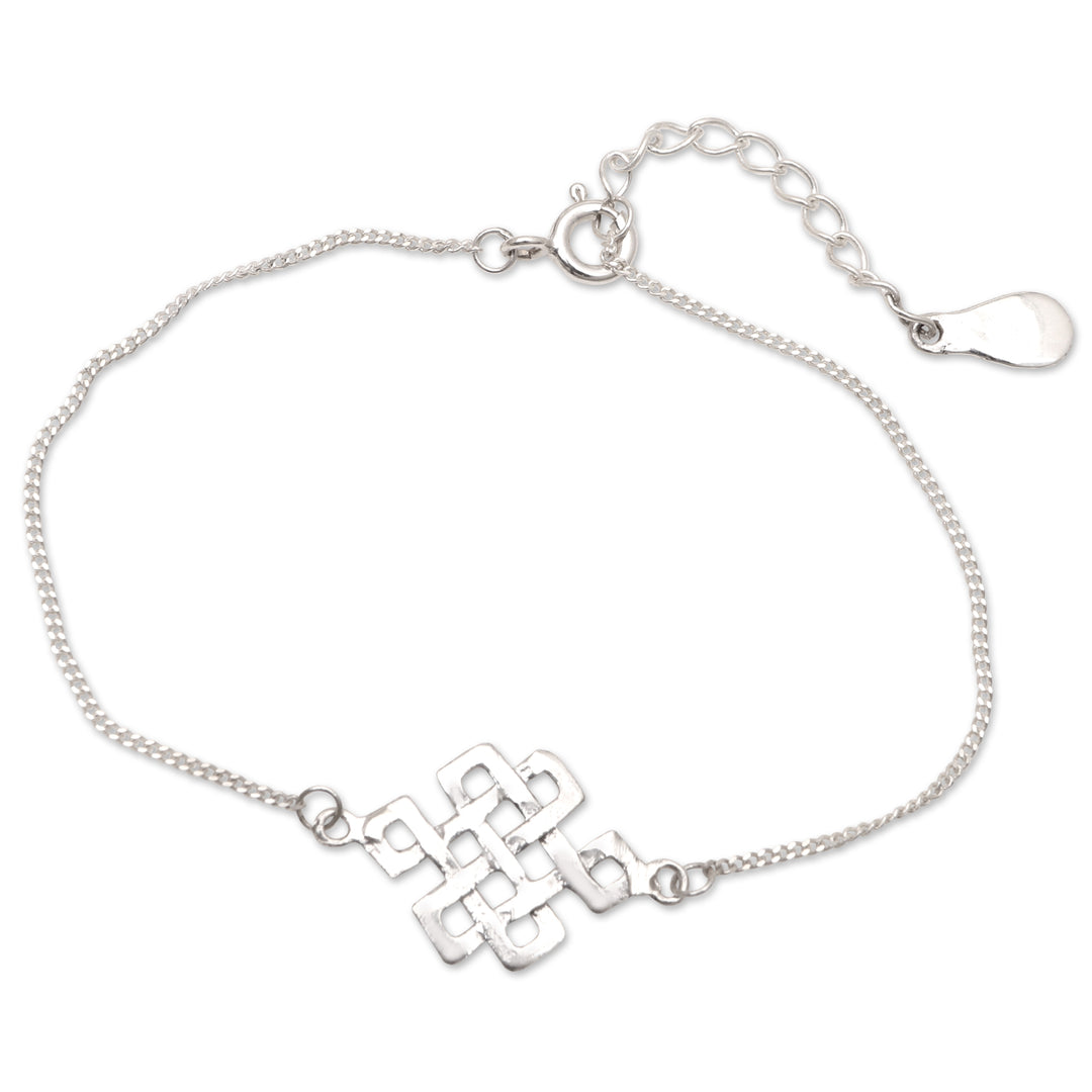 Artisan Crafted Sterling Pendant Bracelet - Celtic Inspiration