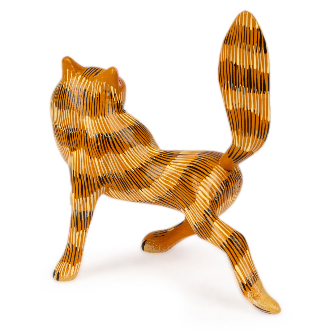 Hand-Painted Wood Alebrije - Golden Fox
