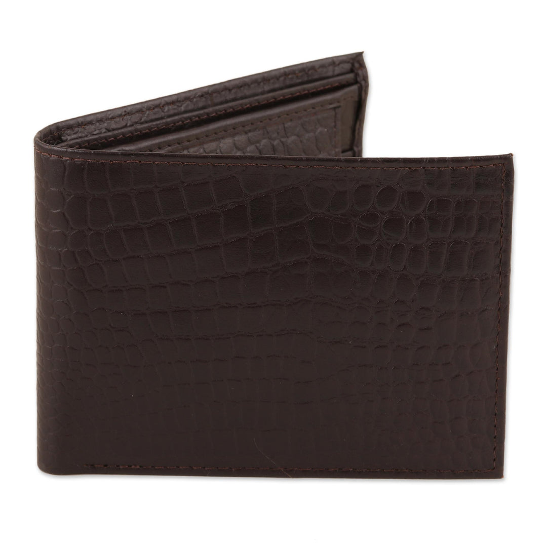 Men's Brown Leather Wallet from India - Sleek Style