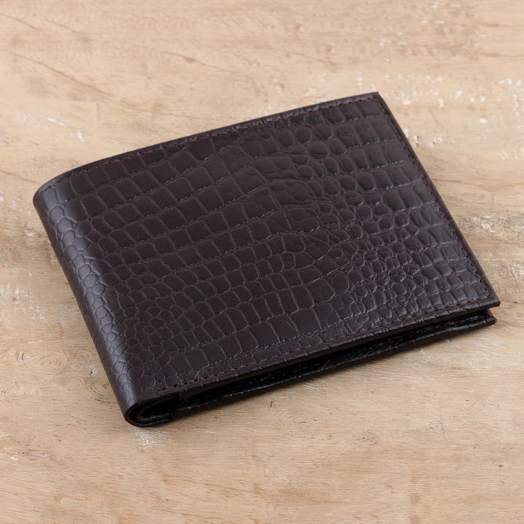 Men's Brown Leather Wallet from India - Sleek Style