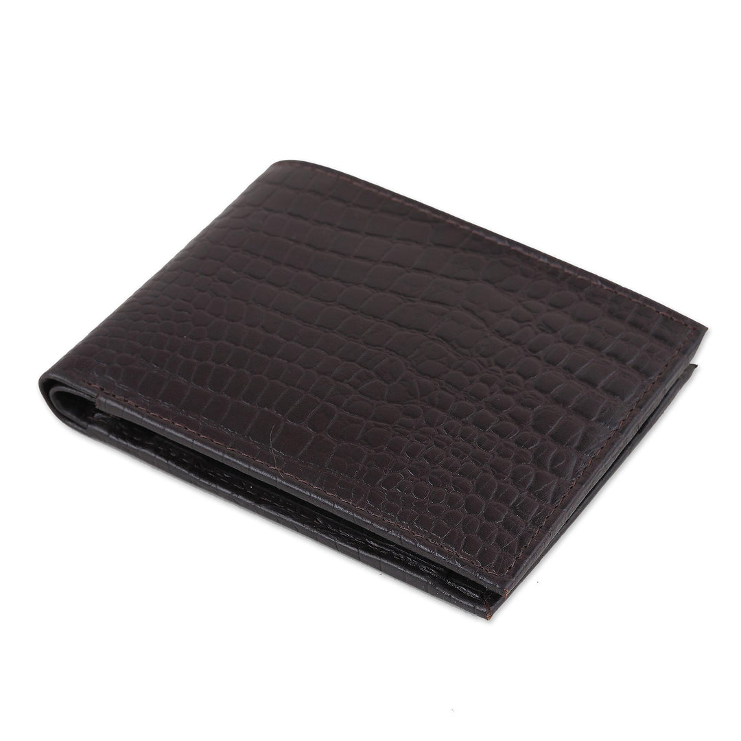 Men's Brown Leather Wallet from India - Sleek Style