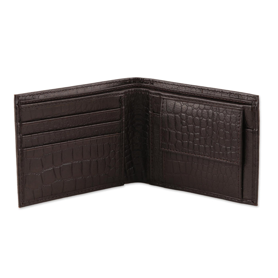 Men's Brown Leather Wallet from India - Sleek Style