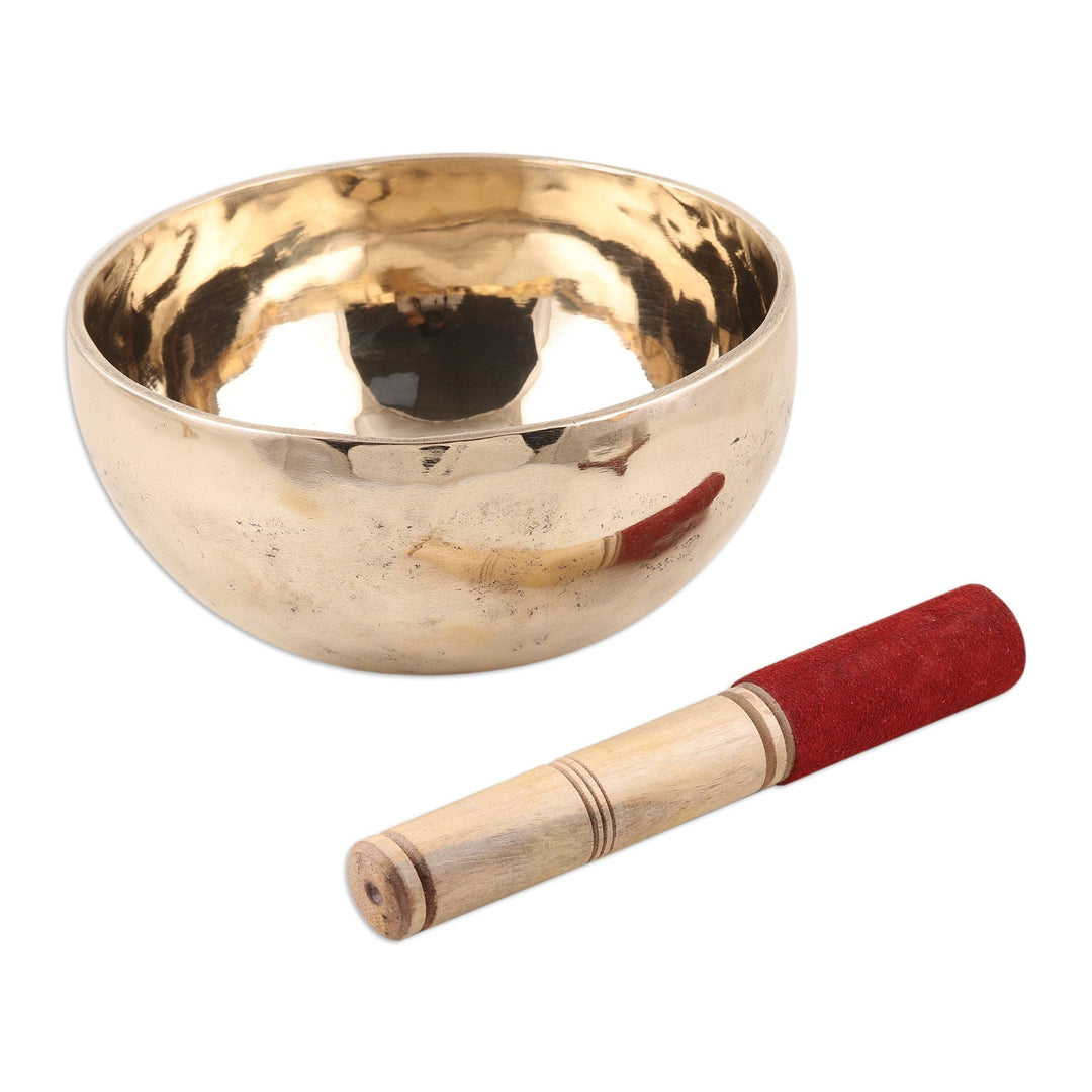 Artisan Crafted Brass Singing Bowl (7 inch) - Serene Play