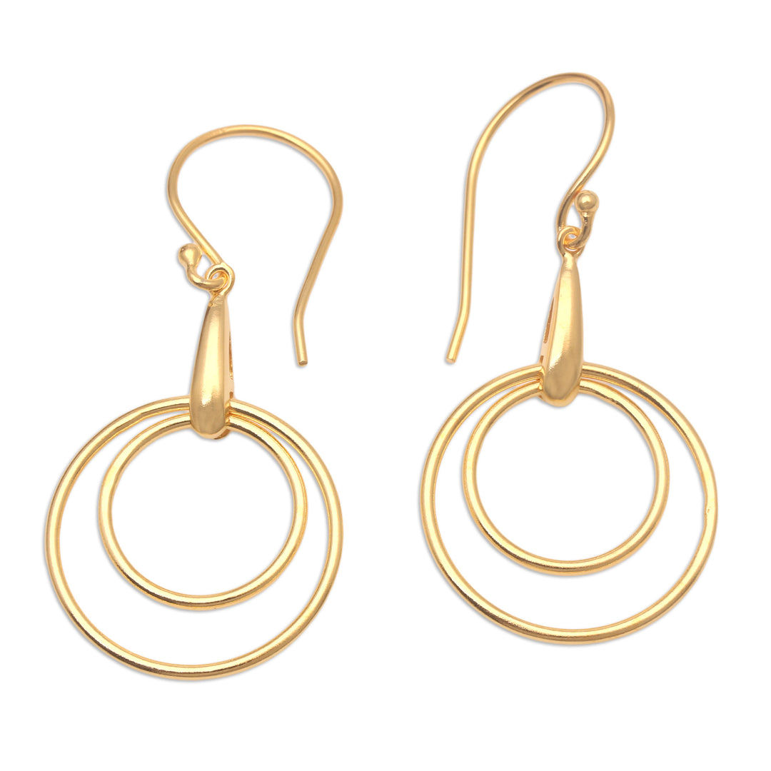 18k Gold-Plated Earrings from Bali - Beauty in the Round