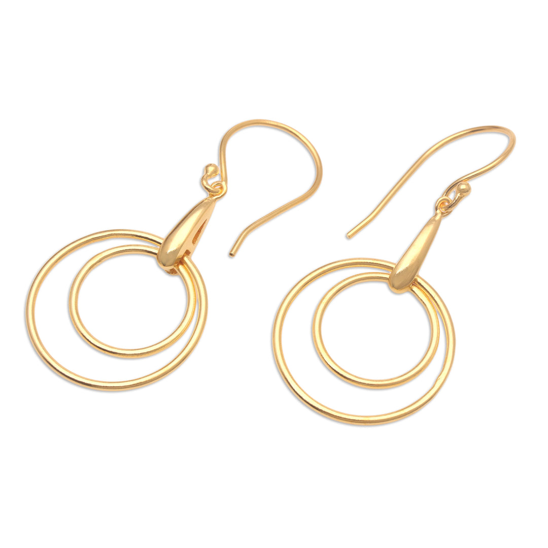 18k Gold-Plated Earrings from Bali - Beauty in the Round