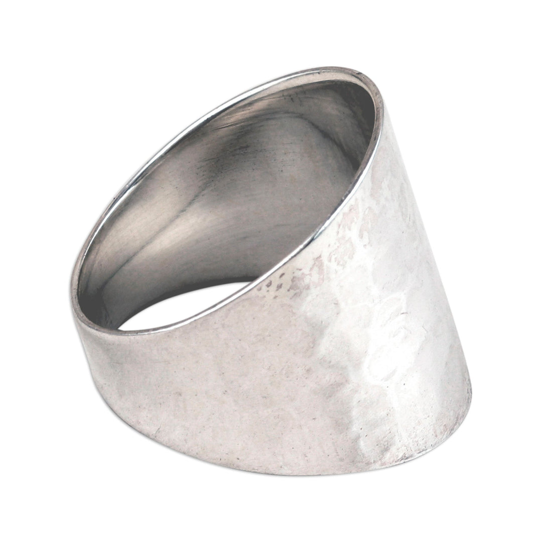 Artisan Crafted Sterling Silver Band Ring from India - Far Future