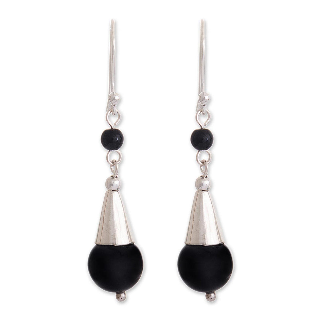 Black Onyx Dangle Earrings - Wild Eyes