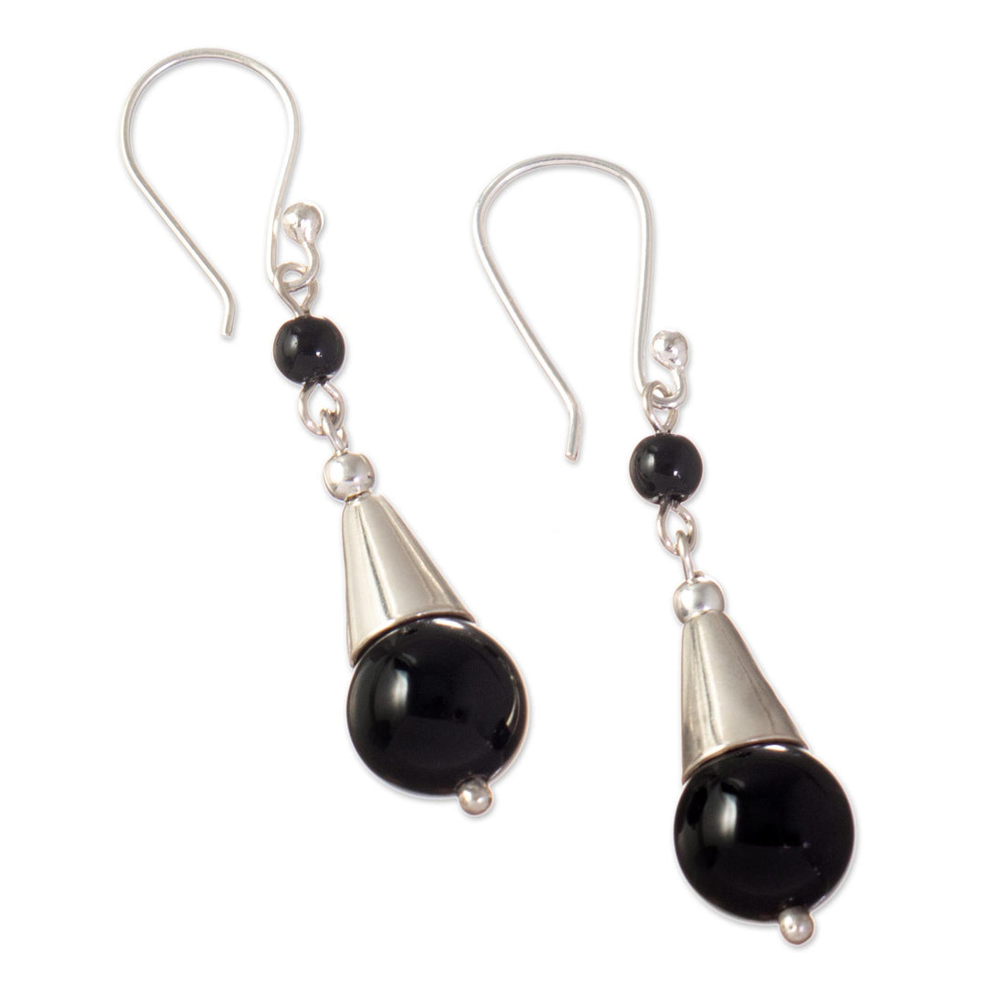 Black Onyx Dangle Earrings - Wild Eyes