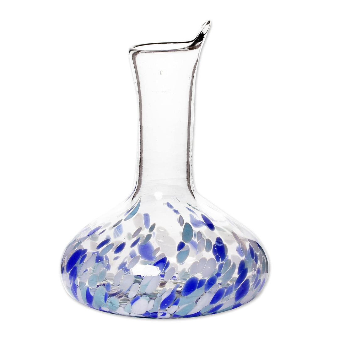 Artisan Crafted Glass Decanter - Cool Water