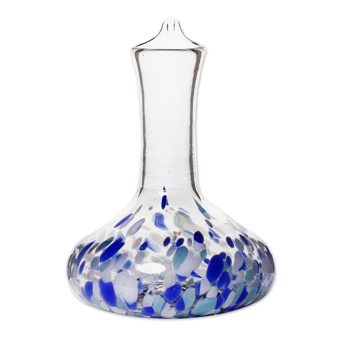 Artisan Crafted Glass Decanter - Cool Water