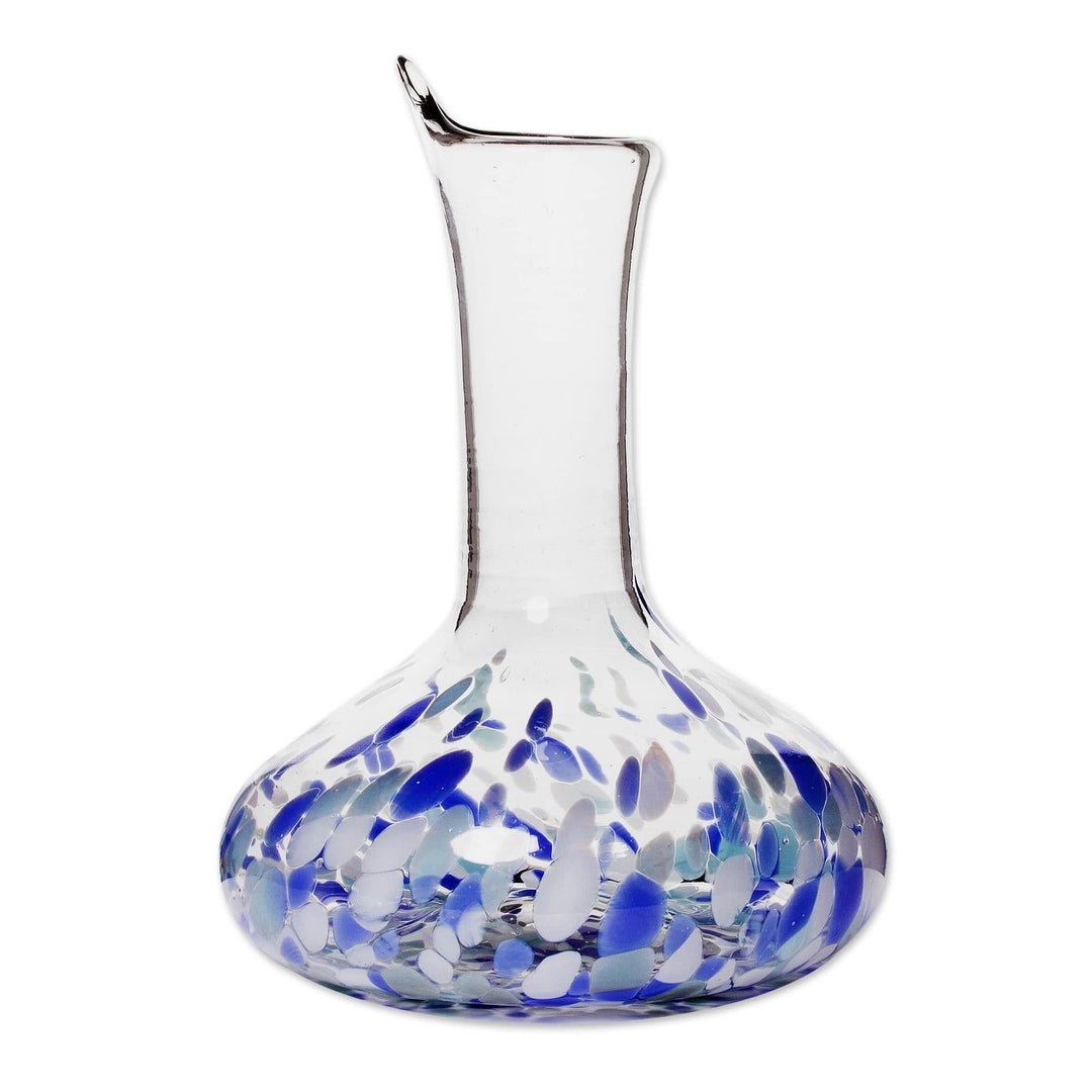 Artisan Crafted Glass Decanter - Cool Water