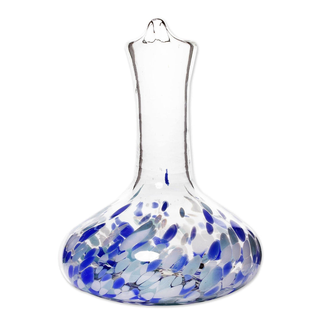 Artisan Crafted Glass Decanter - Cool Water
