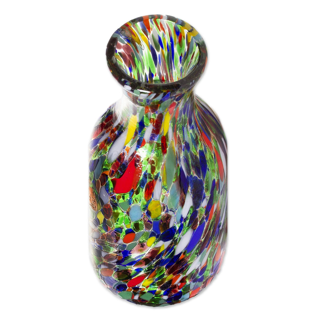 Carafe and Glass in Handblown Glass (Pair) - Jubilant Colors