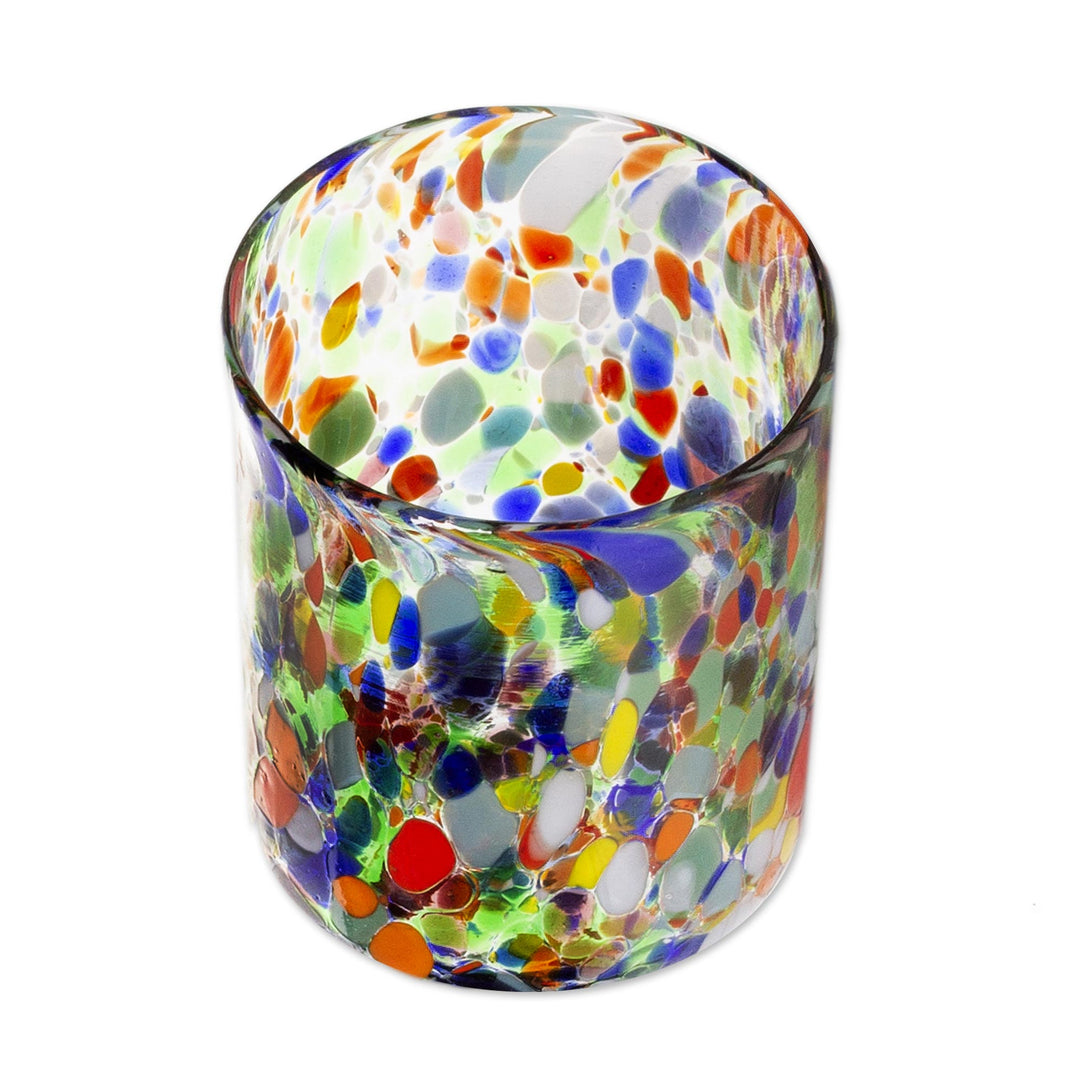 Carafe and Glass in Handblown Glass (Pair) - Jubilant Colors
