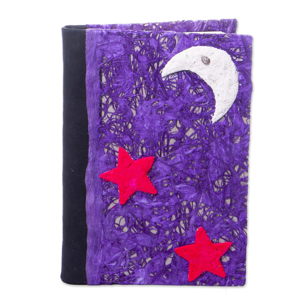 Handmade Journal from Mexico - Moon and Stars