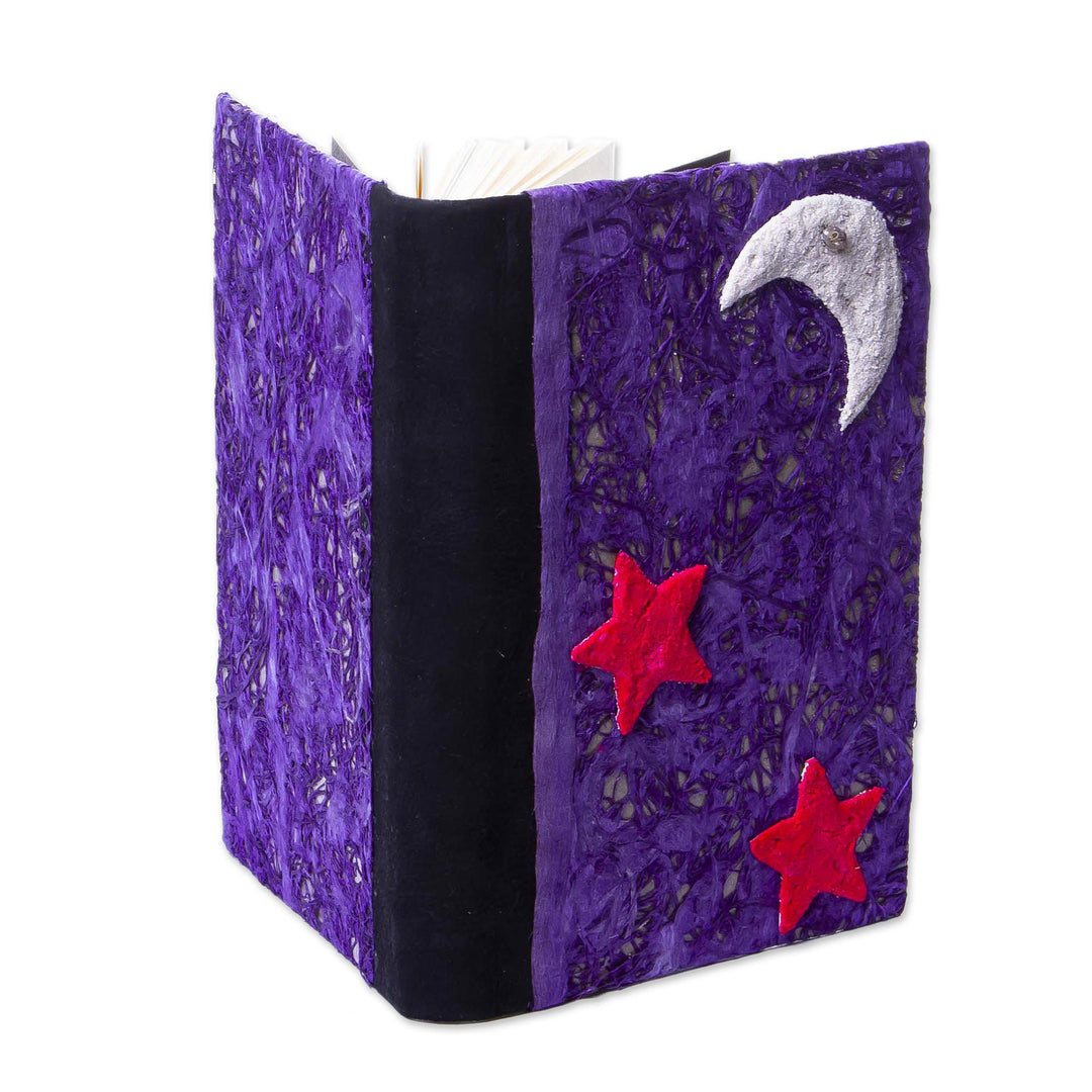 Handmade Journal from Mexico - Moon and Stars