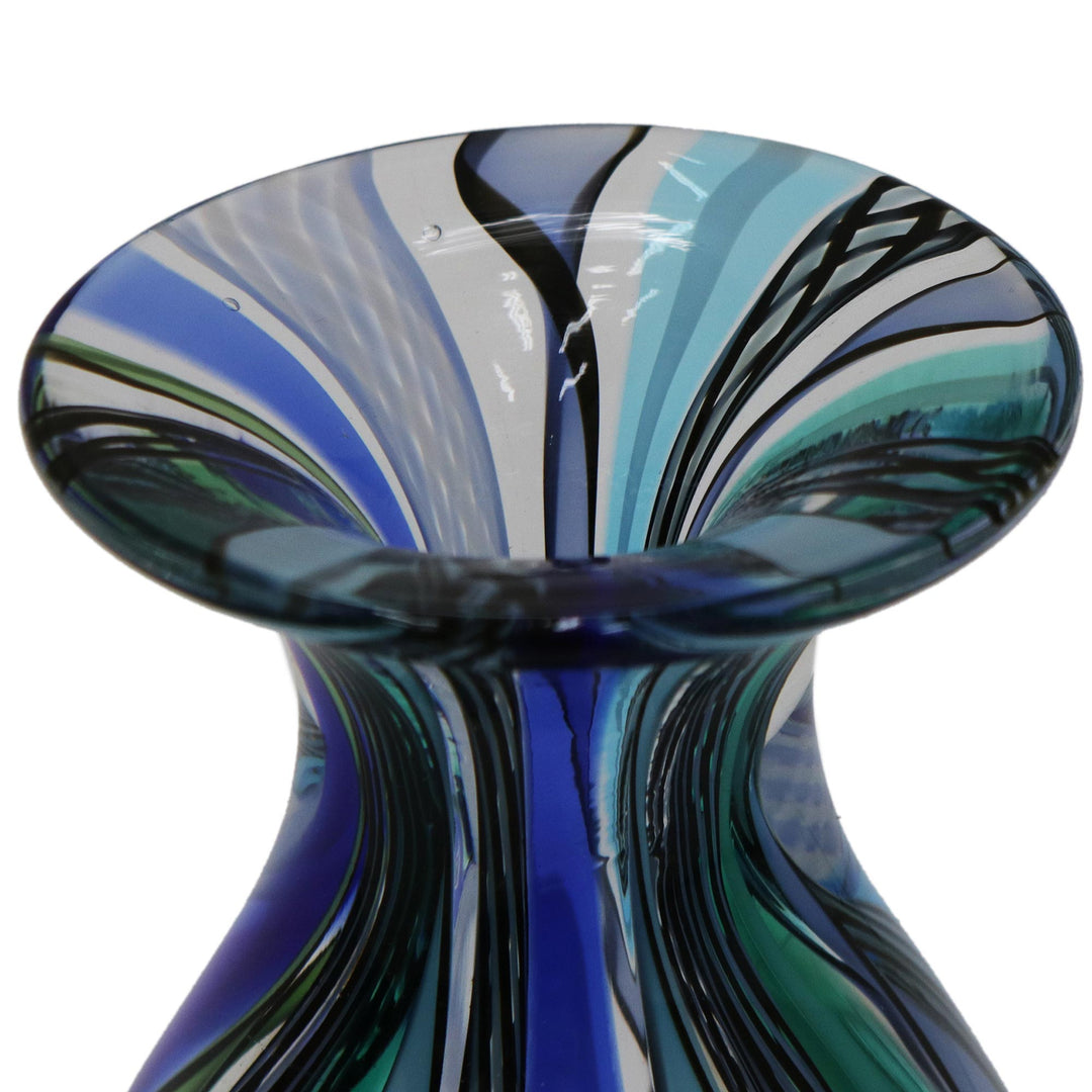 Collectible Handblown Murano Inspired Art Vase - Colors of Rio