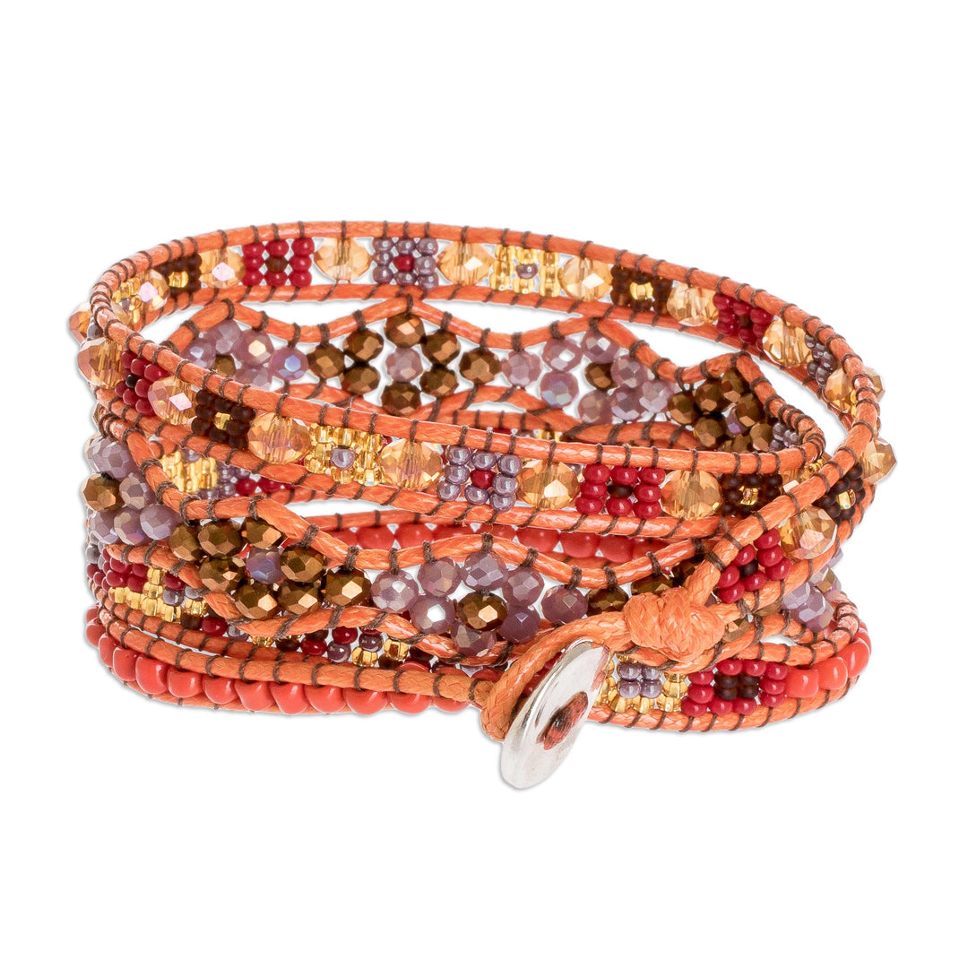 Handcrafted Beaded Positive Energy Long Wrap Bracelet - Radiant Protection