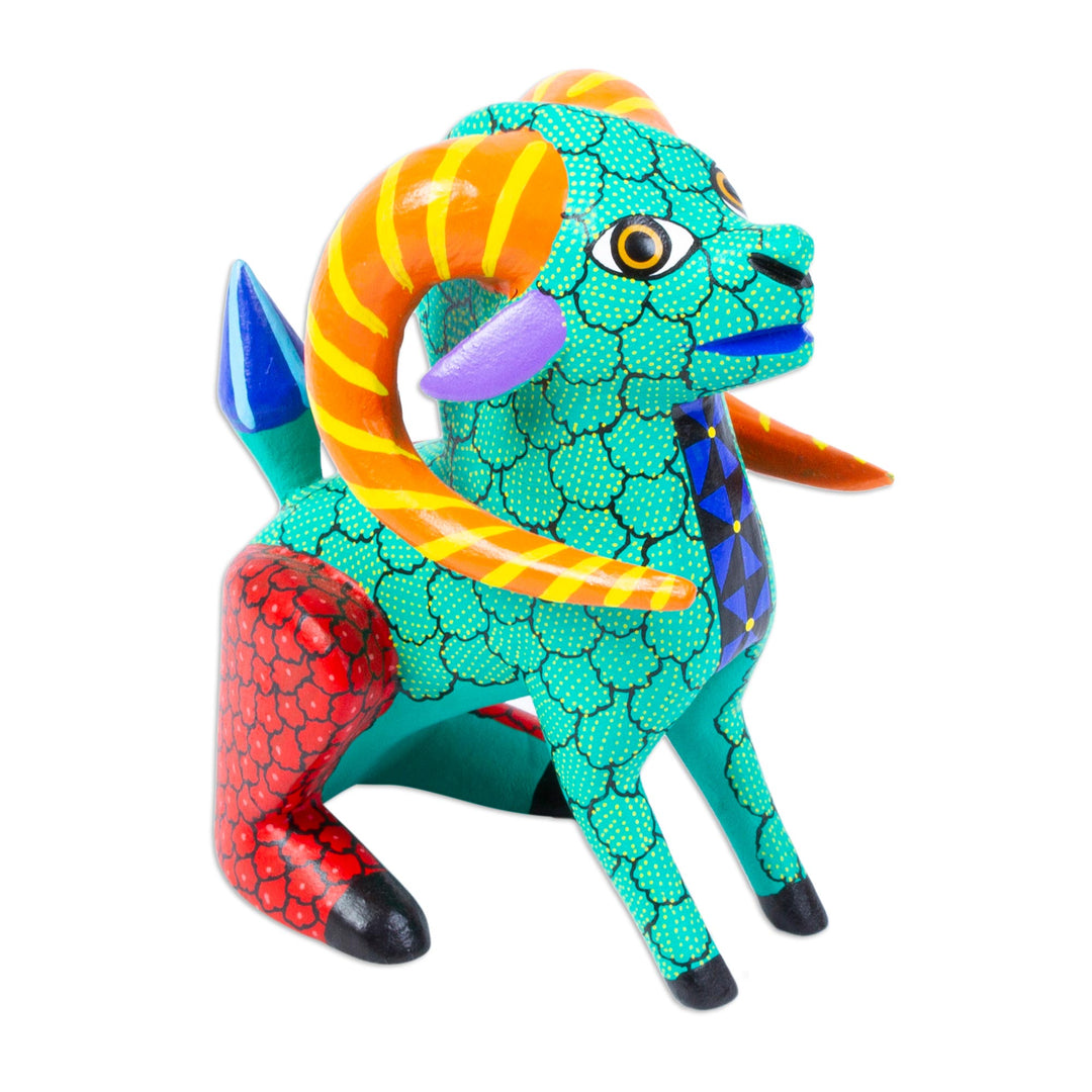 Hand-Carved Bighorn Sheep Alebrije - Bold Cimarron