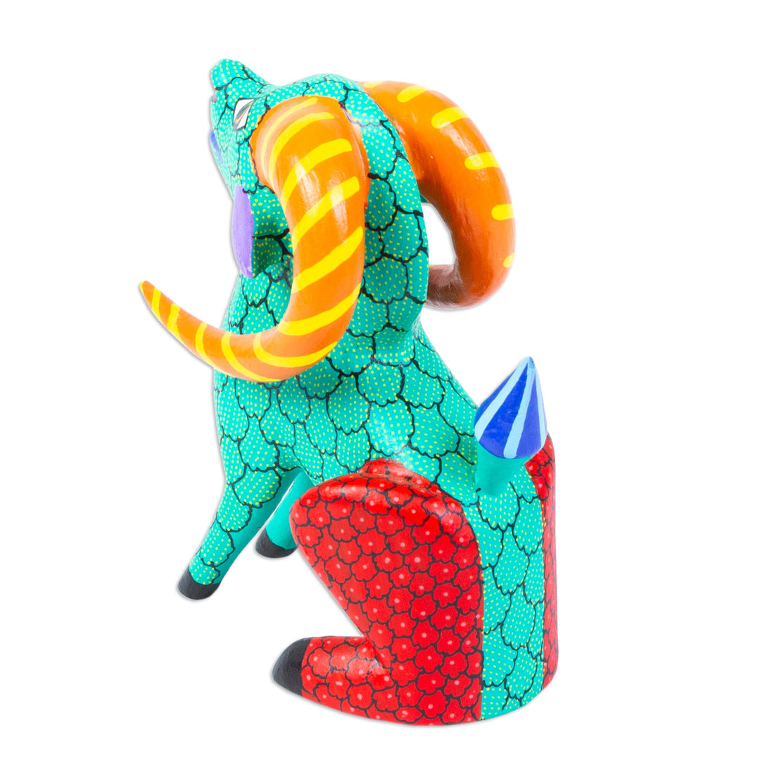 Hand-Carved Bighorn Sheep Alebrije - Bold Cimarron