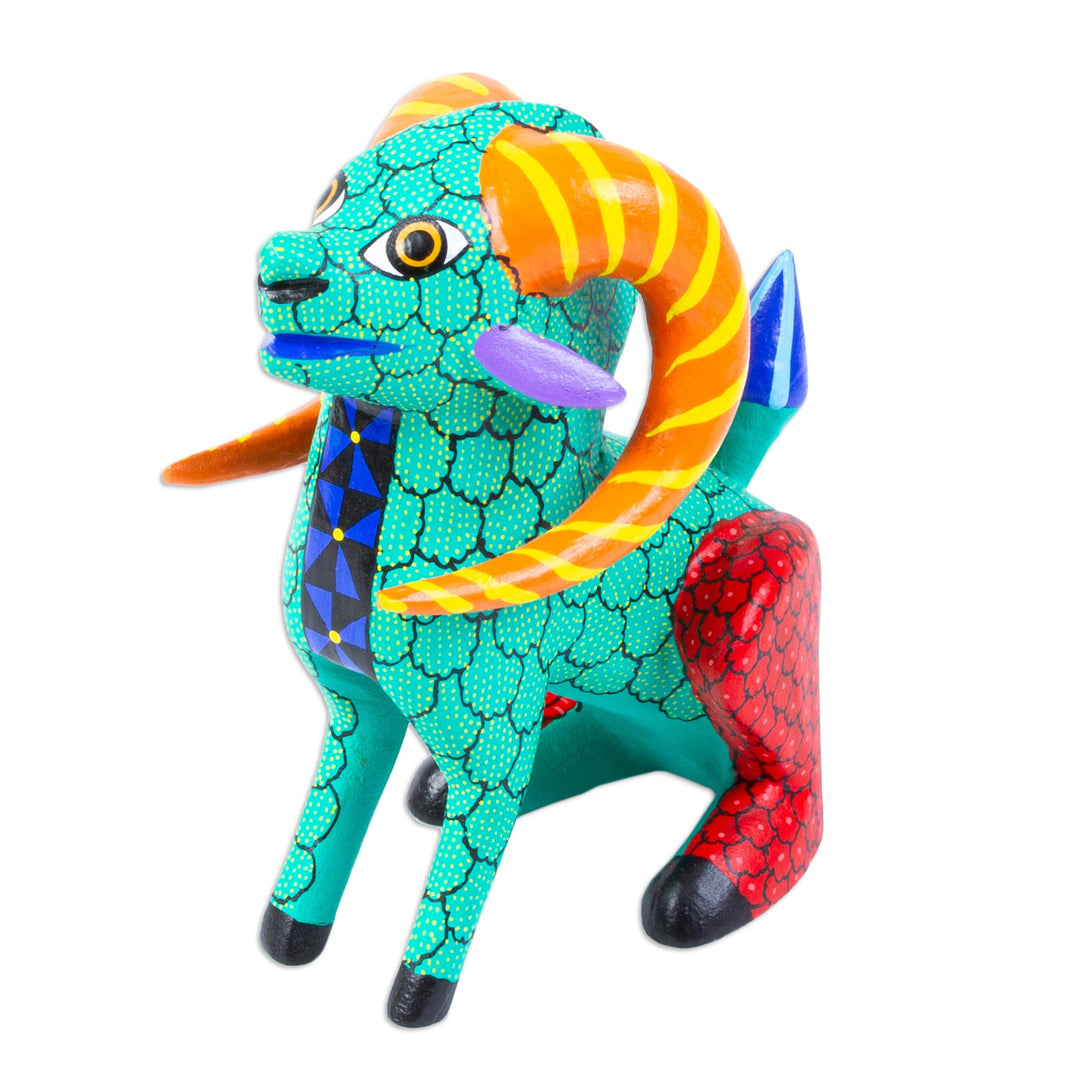 Hand-Carved Bighorn Sheep Alebrije - Bold Cimarron