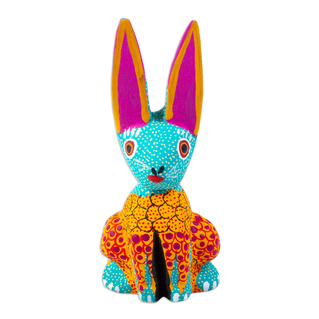 Hand-Painted Rabbit Alebrije Figurine - Zapotec Bunny