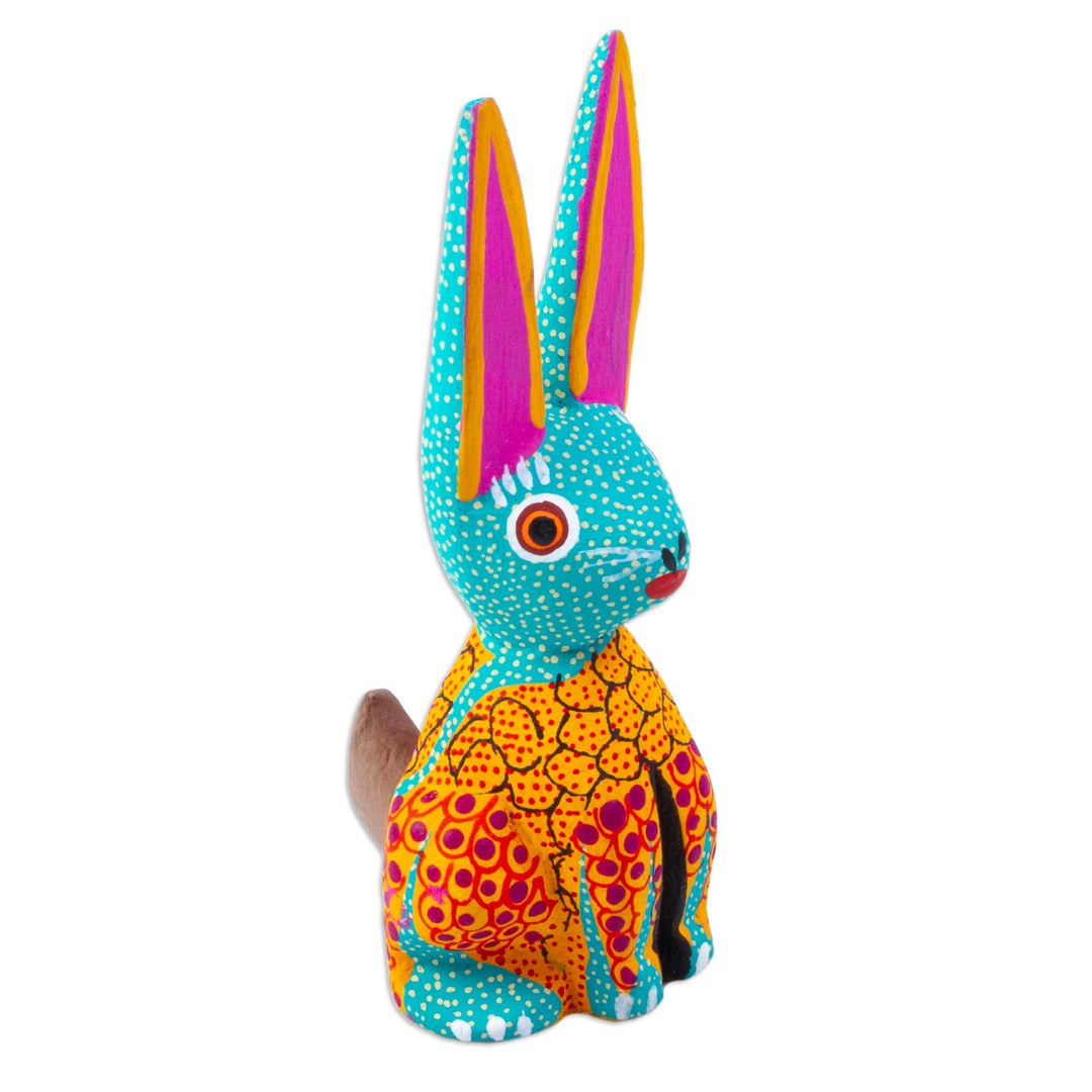 Hand-Painted Rabbit Alebrije Figurine - Zapotec Bunny