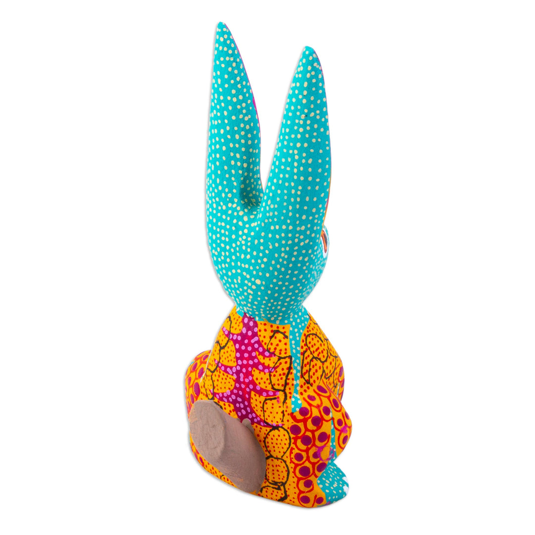 Hand-Painted Rabbit Alebrije Figurine - Zapotec Bunny