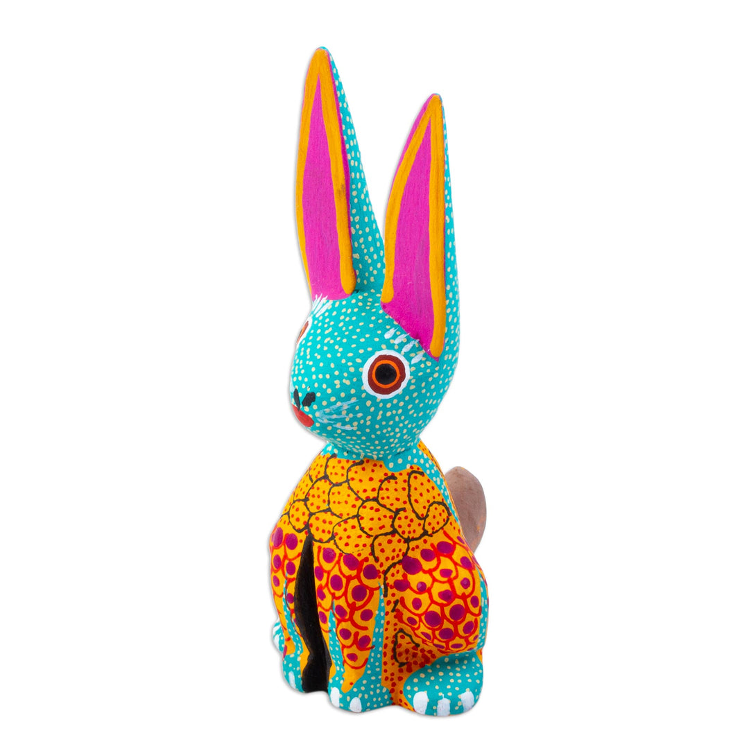 Hand-Painted Rabbit Alebrije Figurine - Zapotec Bunny