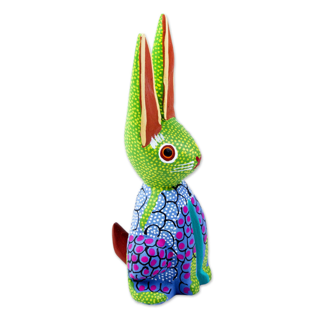 Multicolored Rabbit Alebrije Sculpture - Colorful Bunny