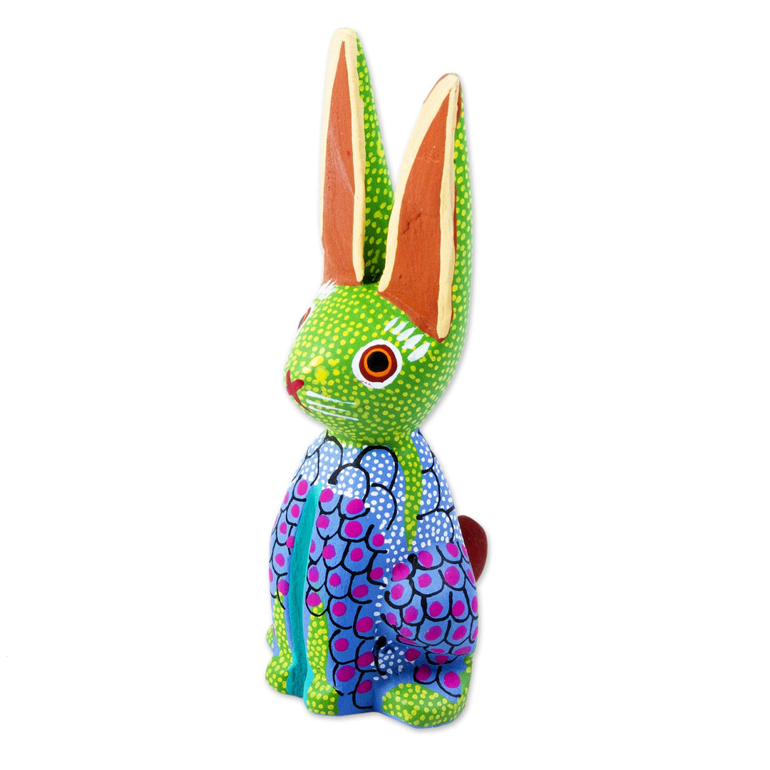 Multicolored Rabbit Alebrije Sculpture - Colorful Bunny