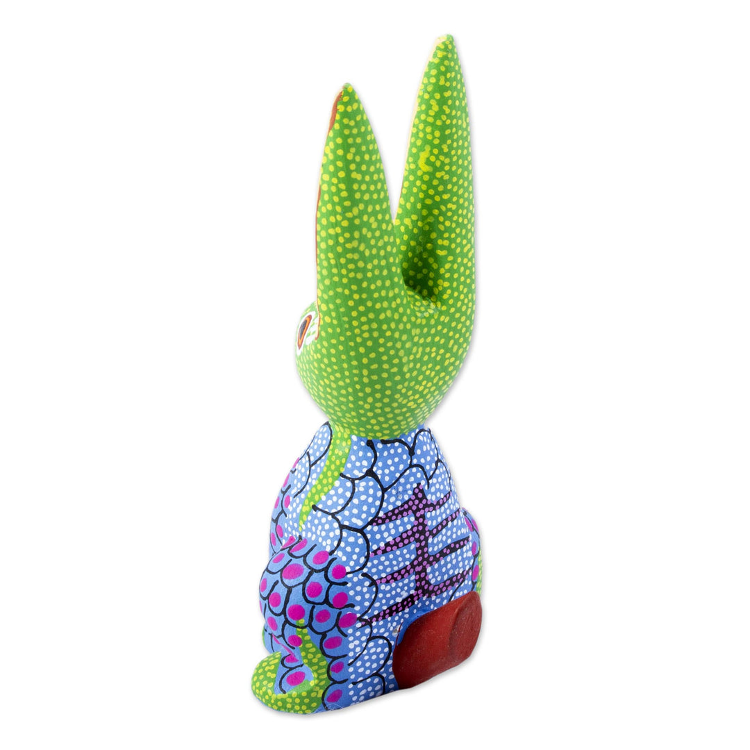 Multicolored Rabbit Alebrije Sculpture - Colorful Bunny