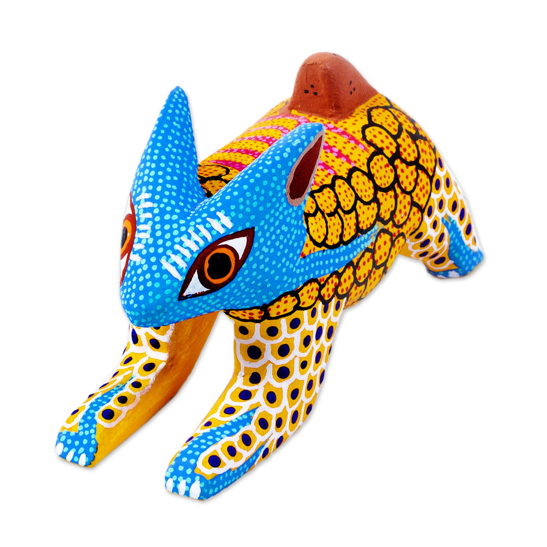 Hand-Painted Alebrije Figurine from Oaxaca - Yellow Hare