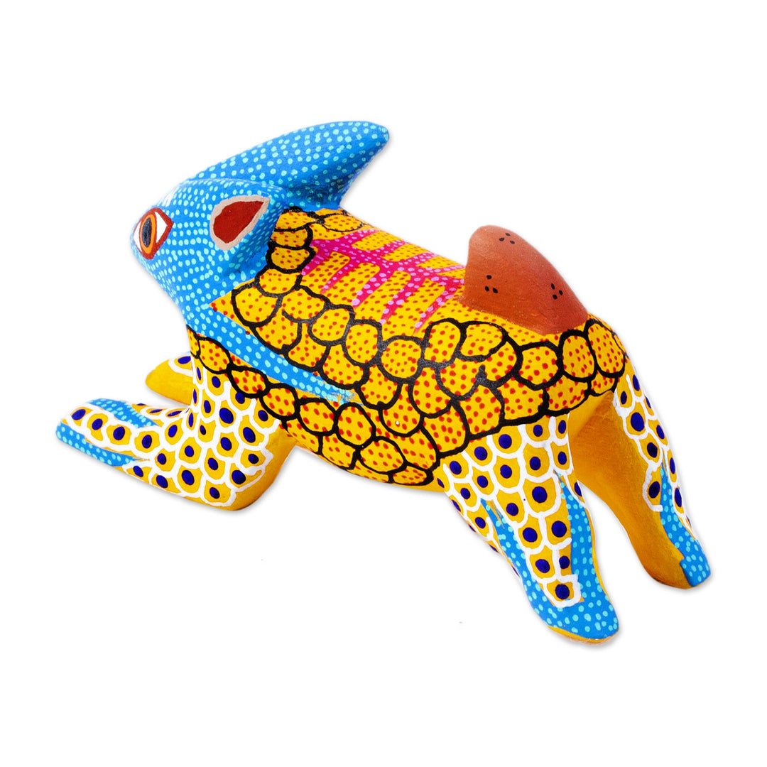 Hand-Painted Alebrije Figurine from Oaxaca - Yellow Hare
