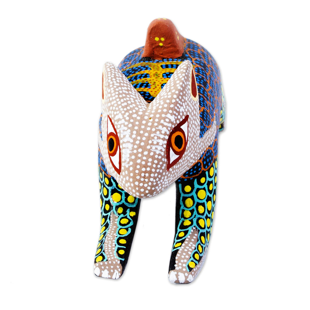 Handmade Rabbit Alebrije Figurine - Blue Hare