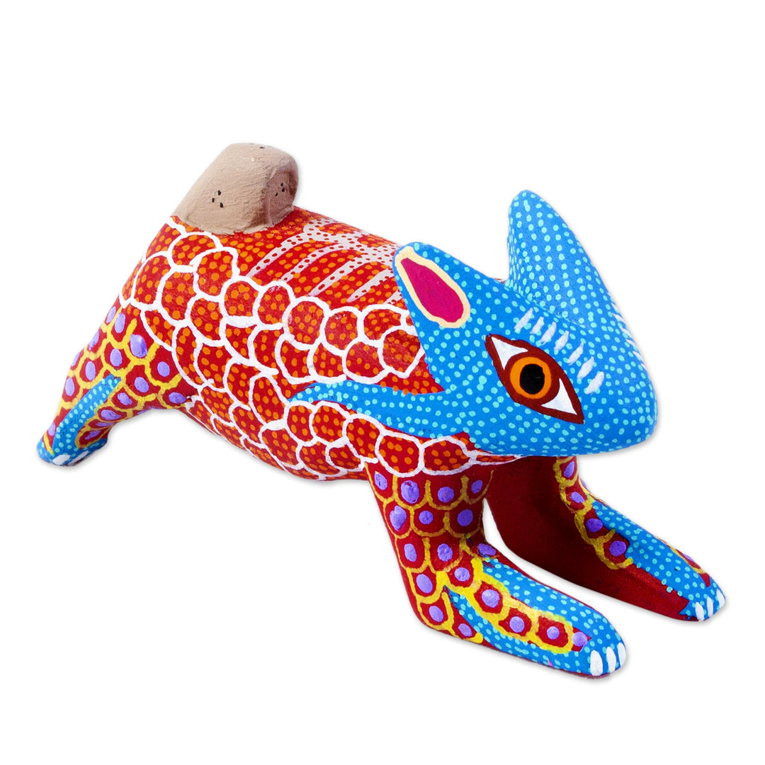 Wood Rabbit Alebrije Figurine - Red Hare