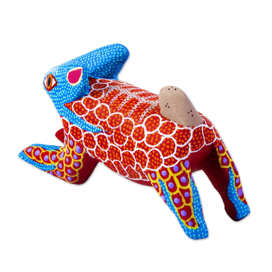Wood Rabbit Alebrije Figurine - Red Hare